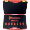 INSULATED VDE REVERSIBLE RATCHET SAFETY TOOL SET 1/2" SQ/DR 9-PCS thumbnail-0