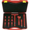 INSULATED VDE REVERSIBLE RATCHET SAFETY TOOL SET 3/8"SQ/DR 14-PCS thumbnail-0