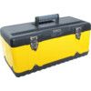 582x298x255mm YELLOW METAL TOOLBOX + TOTE TRAY thumbnail-0