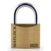 20mm SLIMLINE BRASS PADLOCK STEELSHACKLE thumbnail-0