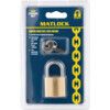 30mm SLIMLINE BRASS PADLOCK STEELSHACKLE thumbnail-2