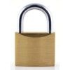 30mm SLIMLINE BRASS PADLOCK LONGSTEEL SHACKLE thumbnail-0