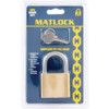 50mm SLIMLINE BRASS PADLOCK STEELSHACKLE thumbnail-2