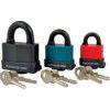 45mm PU COAT LAM. STEEL PADLOCK-RED thumbnail-0