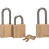 50x50mm SHACKLE W/PROOF BRASS PADLOCK thumbnail-0