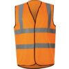 Vestă Hi-Vis, Portocalie, Mărimea Mare, Închidere cu bandă și buclă, Poliester thumbnail-0