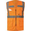 Vestă Hi-Vis, Portocalie, 4XL, Închidere cu fermoar, Poliester thumbnail-0