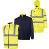 Palton Reversibil Hi-Vis, 5-in-1, Impermeabil, Mărimea Mare, Galben, Poliester, EN20471 thumbnail-0