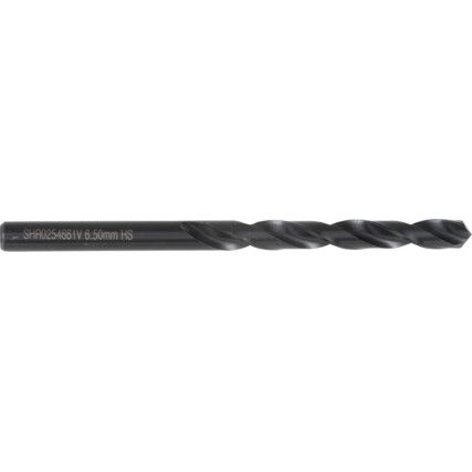 Burghiu Jobber, 6.5 mm, Pas Normal, Oțel Rapid, Oxid Negru