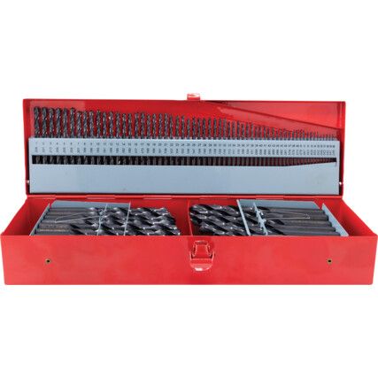 HSS Ground Flute Jobber Drill Set Metric-Inch-Gauge - 114 Pieces