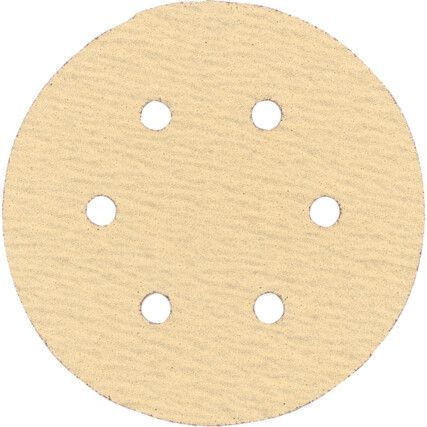 150mm Adhesive (Sticky Backed) Aluminium Oxide Discs, 6 Hole (600A) - P80