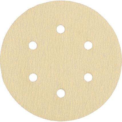 150mm Adhesive (Sticky Backed) Aluminium Oxide Discs, 6 Hole (600A) - P120