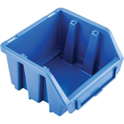 Cutii de depozitare din plastic, albastru, 116x112x75mm