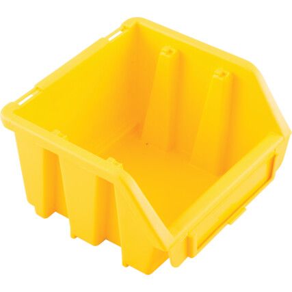 Cutii de depozitare din plastic, galben, 116x112x75mm