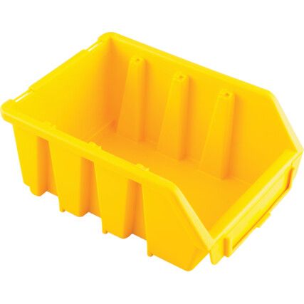 Cutii de depozitare din plastic, galben, 116x161x75mm