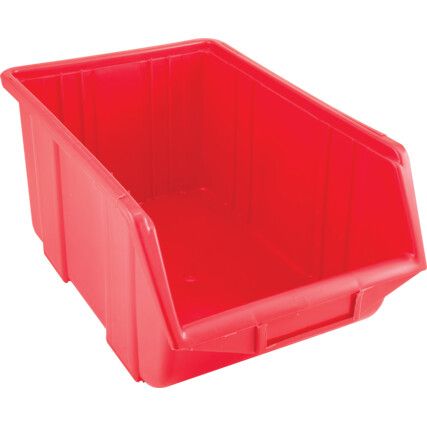 SEN3A PLASTIC STORAGE BIN RED