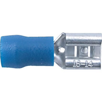 Terminal de bifurcare larg albastru de 6,30 mm (pachet de 100)