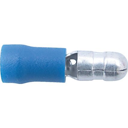 Terminal bullet masculin albastru de 5,00 mm (pachet de 100)