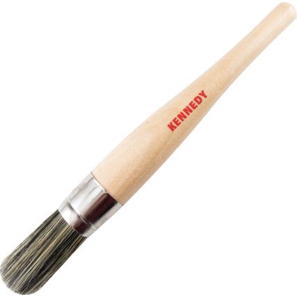 Round Sash Brush, Natural Bristle, No.16