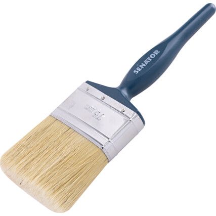 Flat Paint Brush, Natural Bristle, 3in.