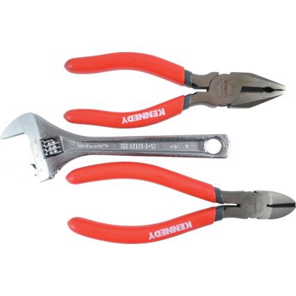 150mm CV PLIER, DIAGONALCUTTER & WRENCH SET 3-PCE