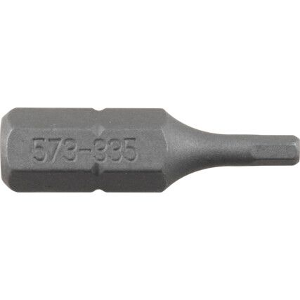 3/32" x 25mm SCREWDRIVER BIT 1/4" HEX