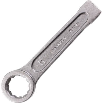 Metric Ring Slogging Spanner, Chrome Satin Hardened Steel, 27mm