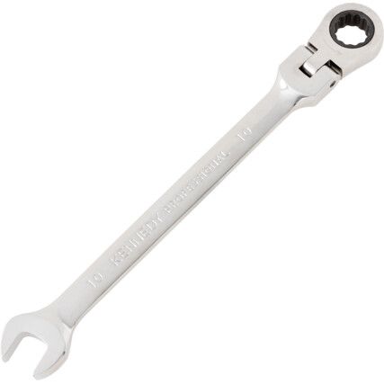 Metric Combination Ratchet Spanner, Flexible Head, 10mm