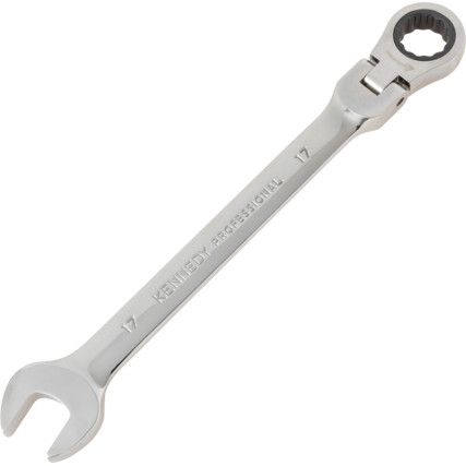 17mm FLEX HEAD RATCHET WRENCH