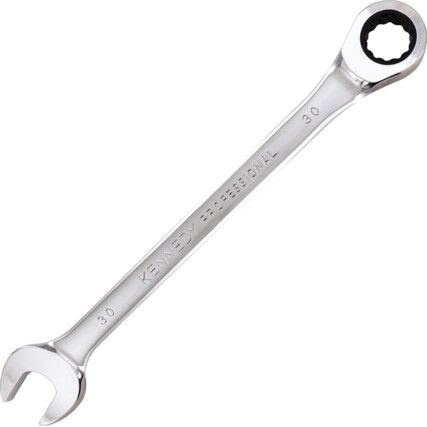 Metric Combination Ratchet Spanner, Fixed Head, 30mm