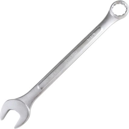 Imperial Combination Spanner, Drop Forged Carbon Steel, 1 1/8in.