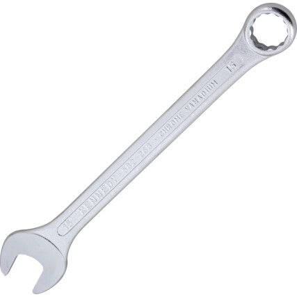 Metric Combination Spanner, Chrome Vanadium Steel, 15mm