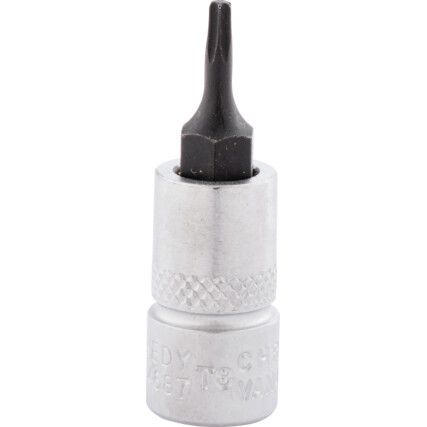 T8 TORX SOCKET BIT 1/4" SQ DR