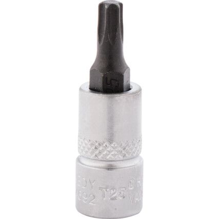 T25 TORX SOCKET BIT 1/4"SQ DR