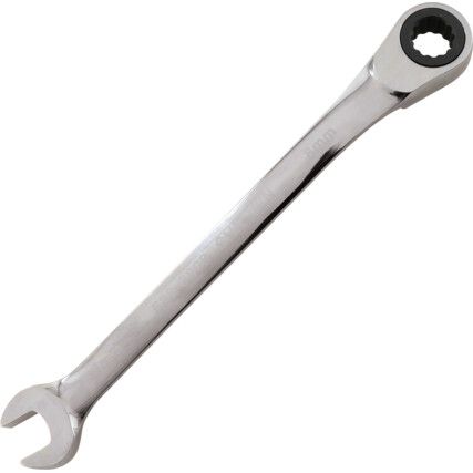 Metric Combination Ratchet Spanner, Fixed Head, Reversible, 8mm