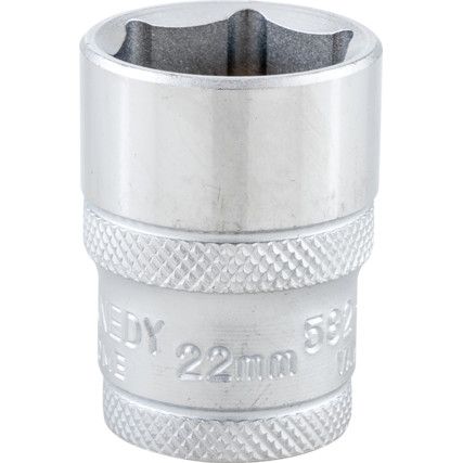 22mm SINGLE HEX SOCKET 1/2" SQ DR