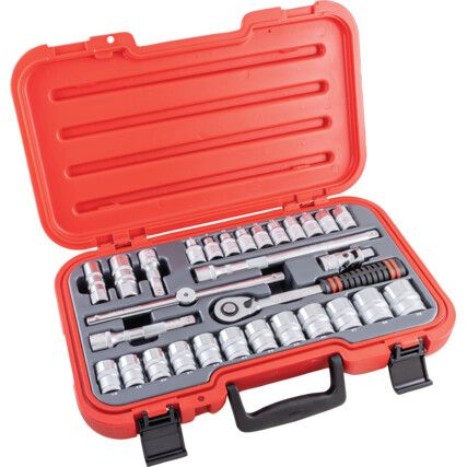 MM SINGLE HEX SOCKET SET 1/2" SQ DR 30PC