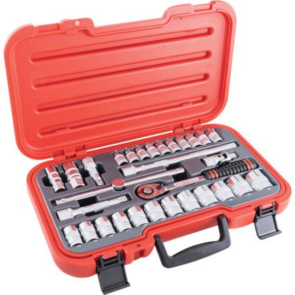 METRIC SOCKET SET 30PC 1/2" SQ DR