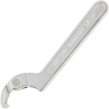 Adjustable C Spanner, Chrome Vanadium Steel, 165mm Length, 20-50mm Jaw Capacity