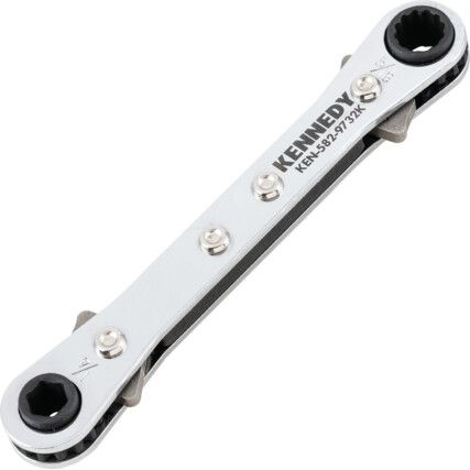 Imperial Double End Ring Ratchet Spanner, Chrome Vanadium Steel, Reversible, 1/4in. x 5/16in.