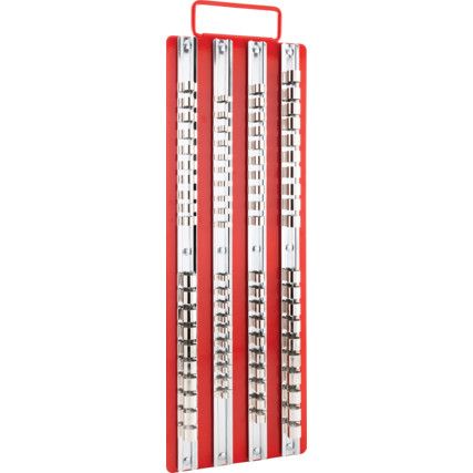 SOCKET RAIL TRAY 1/4",3/8" & 1/2" SQ. DR. 80-PCE