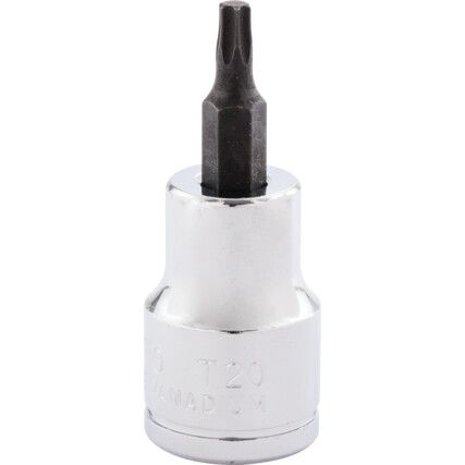 T20 TORX S/DRIVER BIT 3/8" SQ. DRIVE