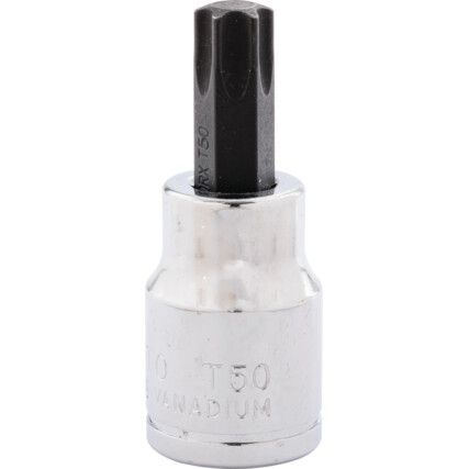 T50 TORX S/DRIVER BIT 3/8" SQ. DRIVE