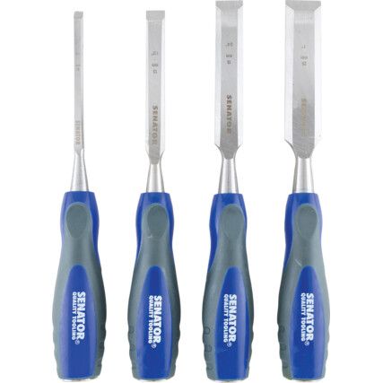 6-25mm BEVEL EDGE WOOD CHISEL SET 4-PCE