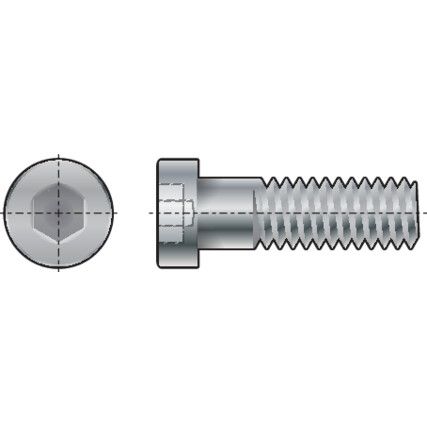 Șurub Mic Cap Hexagonal M8 x 50mm, GR-8.8, Pachet de 200