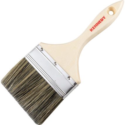 Flat Paint Brush, Natural Bristle, 4in.