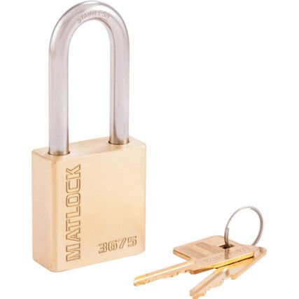 45x50mm SHACKLE W/PROOF BRASS PADLOCK