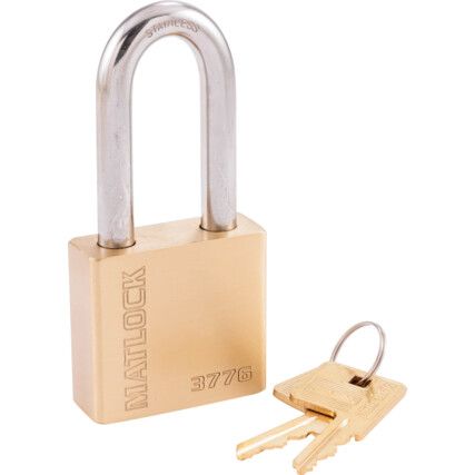 50x50mm SHACKLE W/PROOF BRASS PADLOCK