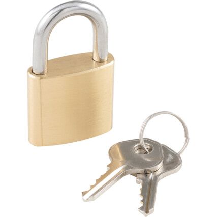 30mm SLIMLINE BRASS PADLOCK STEELSHACKLE