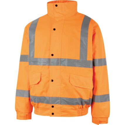 Jachetă Bomber Hi-Vis, Mărimea Medie, Portocalie, Poliester, EN20471